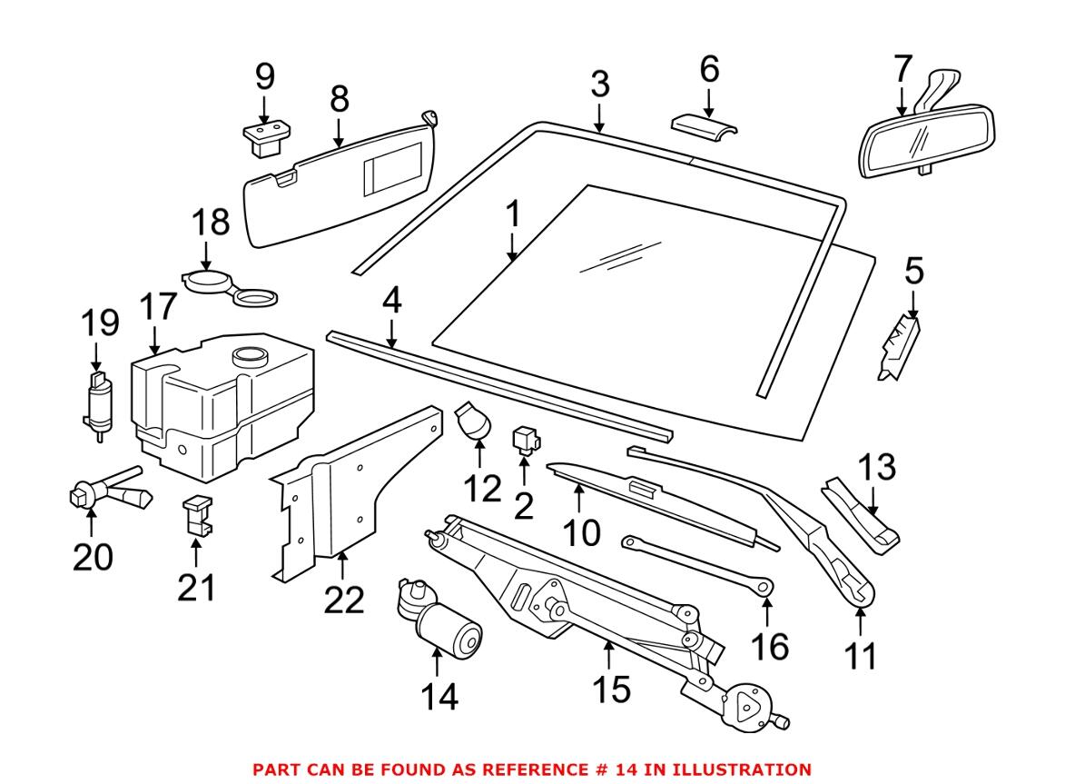 BMW Windshield Wiper Motor 61611378650